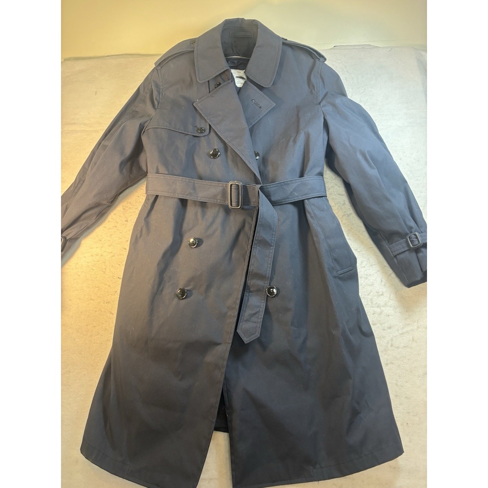 USAF Trench Coat 46R Defense Logistics Agency Removeable Liner Navy NWOT